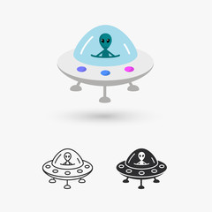 Ufo. Alien icon