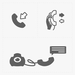 Phone icons, vector illustration. 