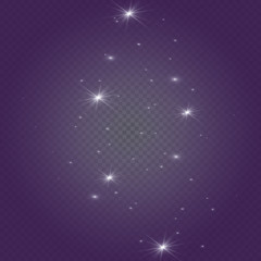 White glowing light burst explosion with transparent. Vector illustration for cool effect decoration with ray sparkles. Bright star. Transparent shine gradient glitter, bright flare. Glare texture.