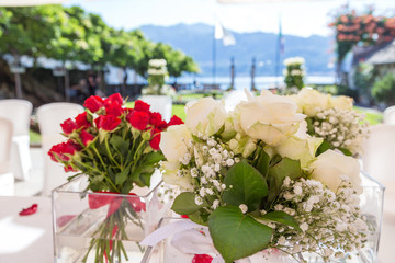 Lake Orta, 19 July 2016. Wedding ceremony outdoor to Villa Bossi in Piedmont, Italy.