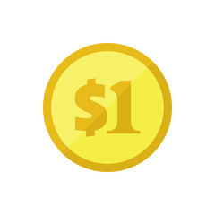 Obraz premium Dollars Coin Icon
