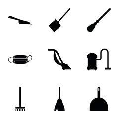 Set of 9 dust filled icons