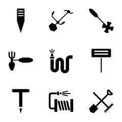 Obraz premium Set of 9 hose filled icons