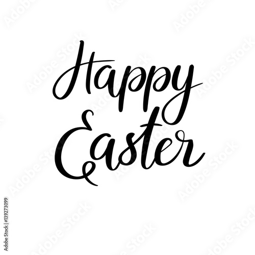 "Happy Easter. Modern Calligraphy Greeting Card. Brush ...