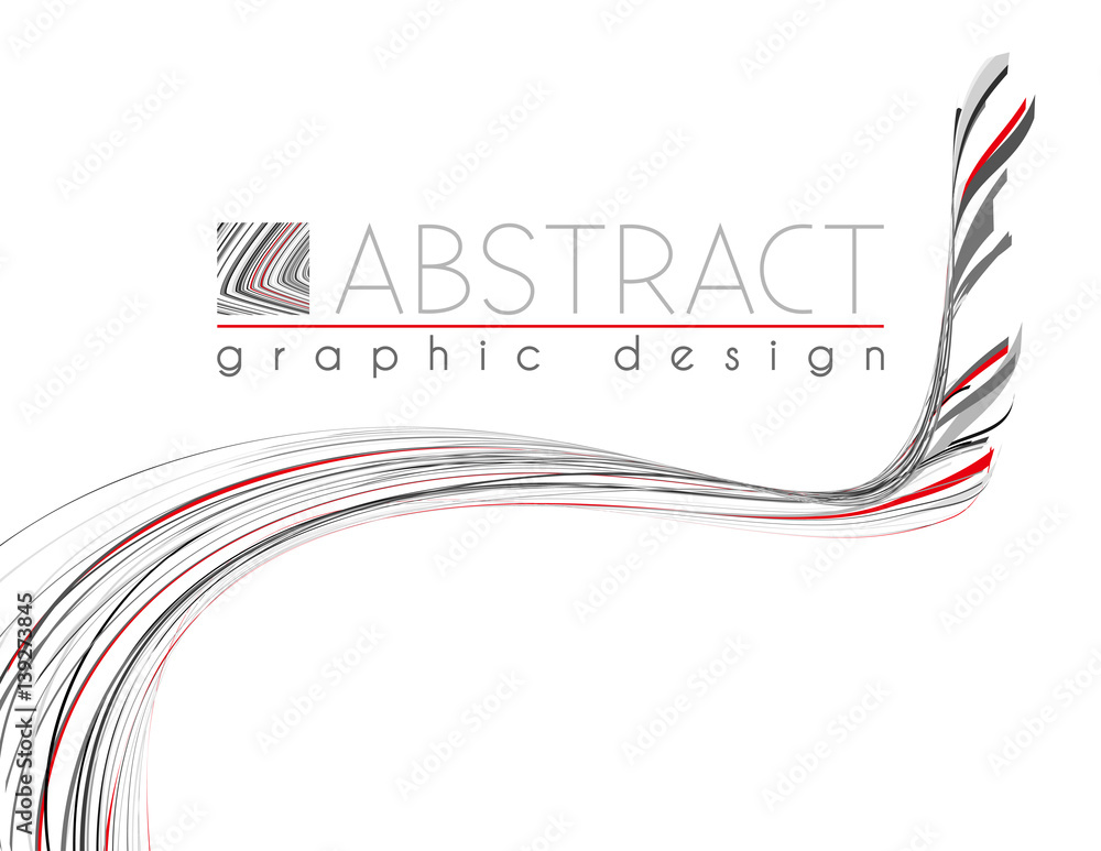 Poster idea. abstract template with black, red and gray strips. vector
