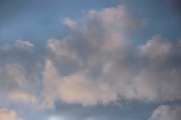snow cloud on a blue night sky.
