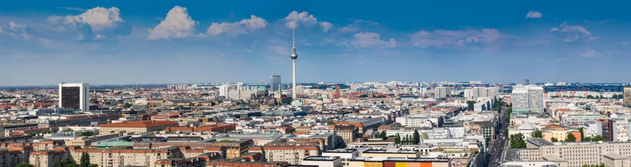 Abwaschbare Fototapete Berlin Schönes Panorama der Skyline von Berlin