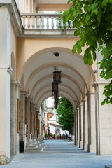 Arc way in the Town Hall of Lviv, Ukraine