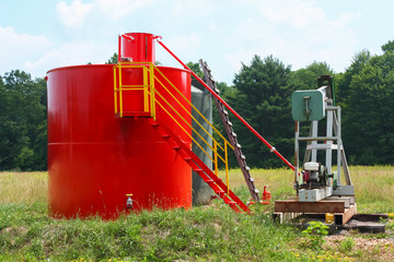 Pumpjack and Condensation Tanks