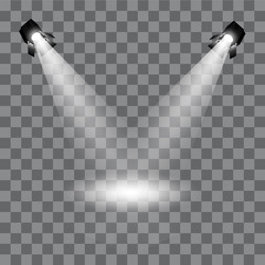Set of vector scenic spotlights