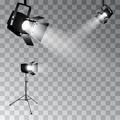 Set of vector scenic spotlights