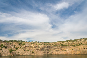 The sky above the quarry