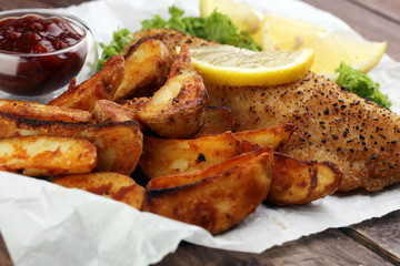 traditional British fish and chips