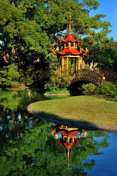 The Villa Durazzo-Pallavicini park in the English romantic style