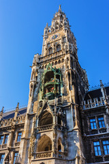 Fototapeta premium Gothic New Town Hall (Neues Rathaus, 1867). Munich, Germany.