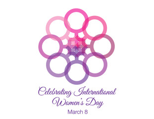 Women's Day flower graphic and text