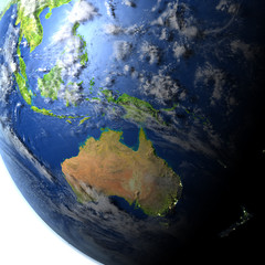 Fototapeta premium Australia on planet Earth