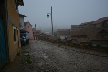 Road of Bolivia in Tarata town 