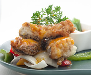 Dishes of Thailand and China international cuisine isolated on white