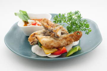 Dishes of Thailand and China international cuisine isolated on white