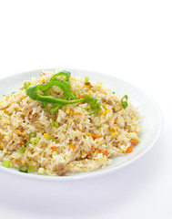 Frird rice with pork and mix vegetable