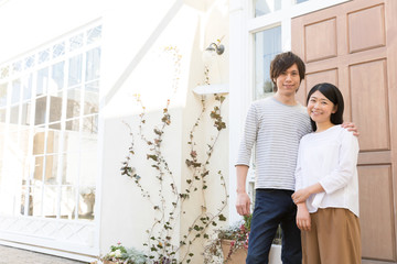 portrait of young asian couple