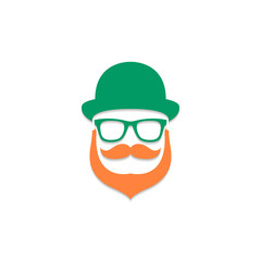 St. Patrick's day. Irish leprechaun logo