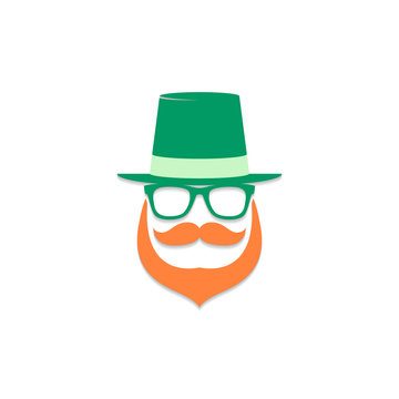 Irish leprechaun logo. St. Patrick's day
