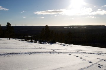 Fototapeta na wymiar Winter landscape in Sweden