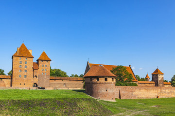 Fototapeta na wymiar Malbork castle in Pomerania region of Poland