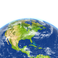 Central and North America on planet Earth