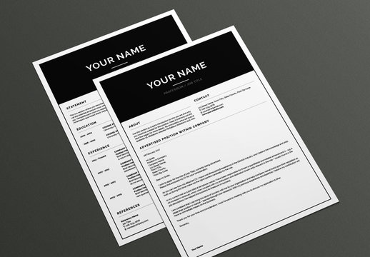 Basic Resume and Cover Letter Layout