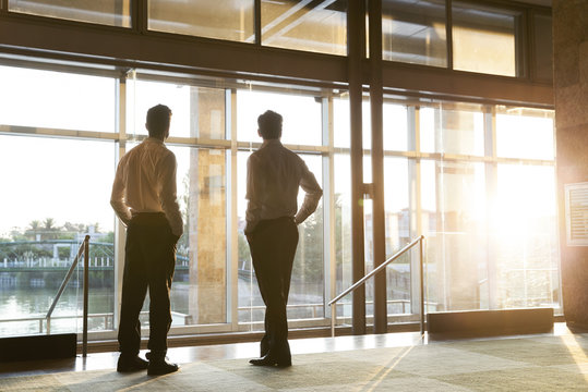 Business professionals contemplating start-up potential