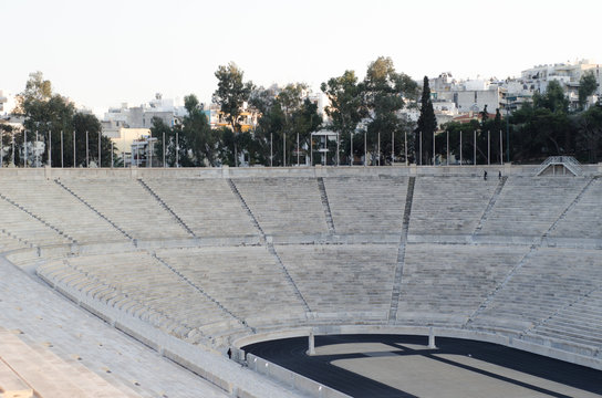Kallimarmaro stadium,A stadium was built on the site of a simple racecourse by the Athenian statesman Lykourgos