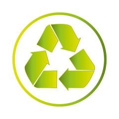 Obraz premium recycle ecology symbol icon vector illustration design