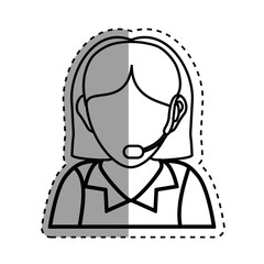 Call center consultant icon vector illustration graphic design