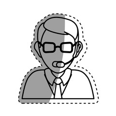 Call center consultant icon vector illustration graphic design