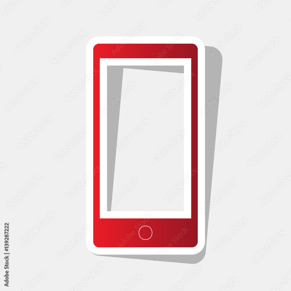 Poster abstract style modern gadget with blank screen. template for any content. vector. new year reddish i