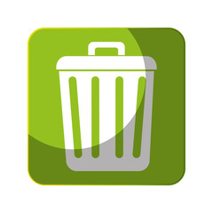 recycle bin ecology symbol icon vector illustration design