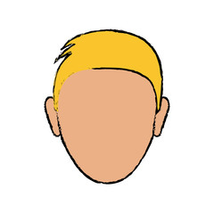 Faceless man head icon vector illustration graphic design
