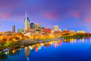Fototapete Rund Skyline von Nashville, Tennessee © f11photo