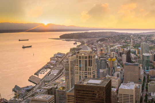 View of downtown Seattle skyline