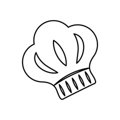 Chef hat silhouette icon vector illustration graphic design