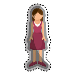 woman avatar character isolated icon vector illustration design