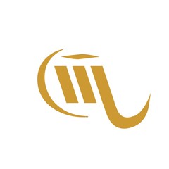 initial letter ML gold color logo vector