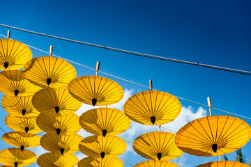 Old style Yellow umbrellas