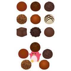 チョコレートトリュフとペンギン