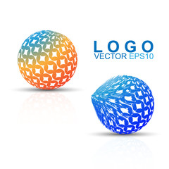 VECTOR LOGO: Revolve Effect Circle Design  Logo
