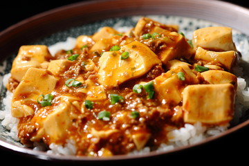 麻婆丼　Mabo tofu souse bowl