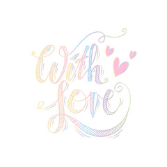With love hand lettering.